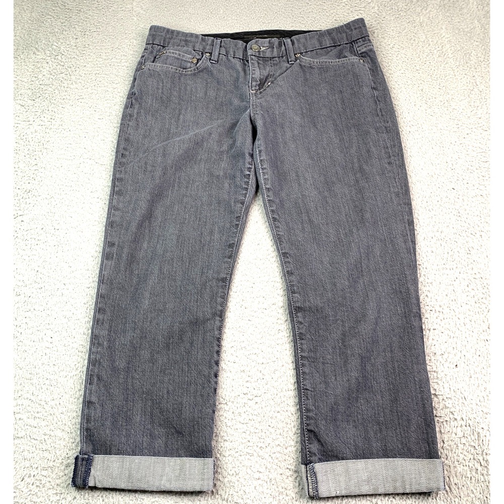 Joes Jeans Womens Size 31 Gray Cropped Cuffed  Cotton Blend Pockets Zip Button